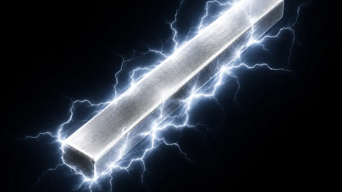 barra de plata como conductor de electricidad