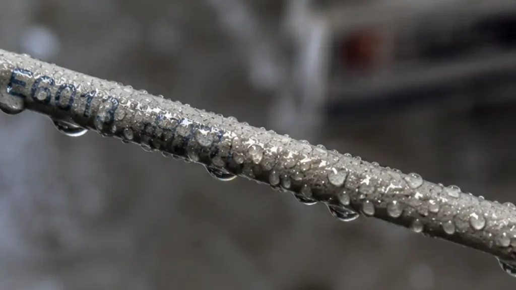 electrodo todo mojado por el agua