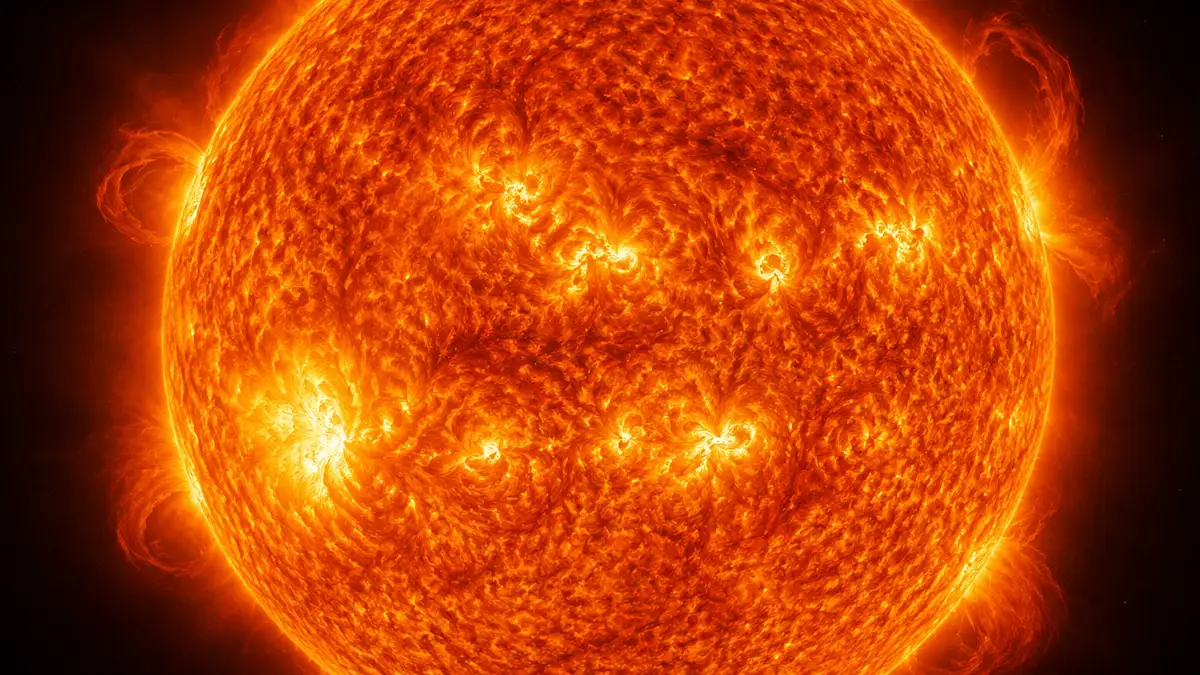 superficie del sol representación grafica